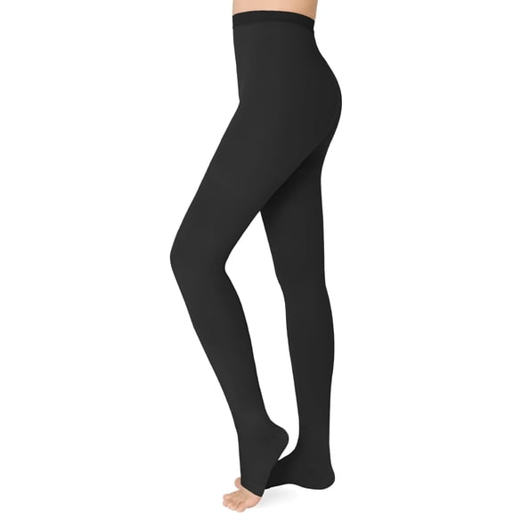 MARTINE MALL 1 Pair Black L Size 20-30 mmHg Compression Pantyhose Medical Footless Compression Stockings for Women,Pregnant, Teacher, Doctor