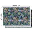 thumbnail image 5 of Blue Pioneer Flower and Paisley Pattern Summer Placemats Table Placemats Set Of 6-Linen Kitchen Washable Placemats Table Mats 11.8"x17.7" Non-Slip Heat Resistant, 5 of 5