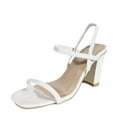 thumbnail image 2 of Verano nuevo estilo punta cuadrada tacones altos gruesos aumentan las sandalias de las mujeres Wmkox8yii shjk5263, 2 of 3