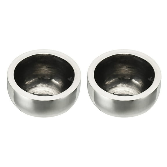 Pipe End Cap,2Pcs 304 Stainless Steel Tube End Cap Round Fitting Cap 15mm(0.59")ID Polished Weld Pipe Cover