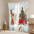 thumbnail image 3 of Feelyou Christmas Farmhouse Truck Curtains Pack of 2 (42x84 Each), Xmas Tree Curtains Blackout, Teenager Kids Boys Girls Bedroom Curtains, Luxury Bedroom Decor, 3 of 5