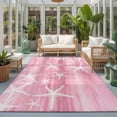 thumbnail image 2 of Area Rugs 5'x7', Pink Coastal Carpet Runner Indoor Outdoor Rugs Home Decor Aesthetic, Summer Ocean Waves Ombre Sea Starfish Non Slip Mats Washable Accent Rug for Living Room Bedroom, 2 of 8