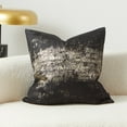 thumbnail image 2 of Decorative Throw Pillow Covers Shiny Black&Gold Pillow Cover Luxury Jacquard &Velvet Black Couch Sofa Pillow Covers 22" x 22", 2 of 4