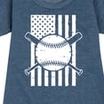 thumbnail image 3 of Instant Message - Baseball Flag - Girls Ss Fleece Dress, 3 of 6