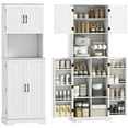 thumbnail image 1 of HOMCOM 71.5" Tall Pantry Cabinet, Kitchen Cupboard with Spice Racks, White, 1 of 10