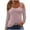 Pink1, variant on Timegard Womens Tops Scoop Neck Cold Shoulder Long Sleeve Shirts Solid Color Dressy Casual Tunic Tops