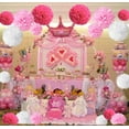 thumbnail image 2 of Juego combinado de 18 piezas de bolas de flores de papel para cumpleaños, fiestas, bodas, decoraciones, bolas de flores de papel, arte latte, decoraciones de flores de papel, 2 of 6