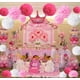 thumbnail image 3 of Surtido de 18 pompones de papel de seda rosa, blanco y marfil, 3 of 5