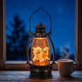 thumbnail image 3 of Yashow Halloween Nightlight Desktop Decoration 5.71 Inch, Vintage Spooky Lantern Snow Globe, Retro Swirling Glitter Centerpieces Decor for Home Shelf Tabletop, 3 of 5