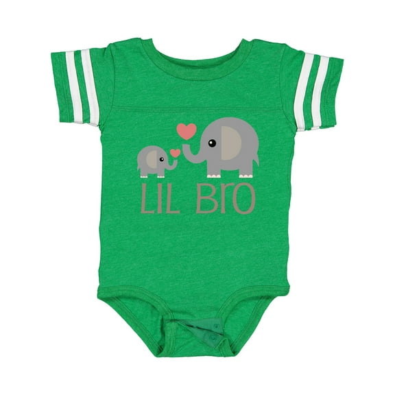 Inktastic Lil Bro Matching Elephant Boys Baby Bodysuit