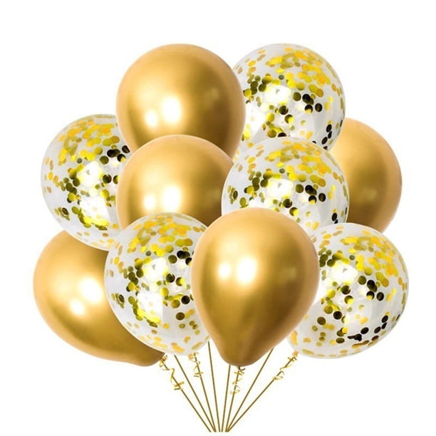 FloreceBien Juego de 60 globos de látex con lentejuelas de metal | Globos de fiesta de 12 pulgadas