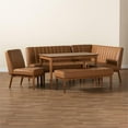 thumbnail image 3 of Bowery Hill Tan and Brown Finished Wood 5-Piece Dining Nook Set, 3 of 12