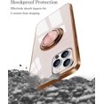 thumbnail image 6 of Compatible with iPhone 13 Pro Max Case 6.7” Slim Thin Silicone Cover with Ring Holder Magnetic Kickstand Shockproof Protective Phone Cases Soft TPU Bumper - Light Pink, 6 of 18