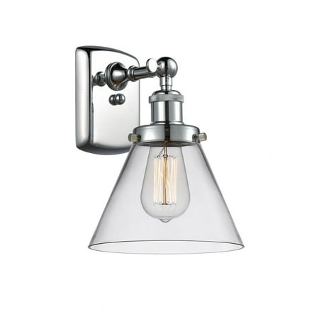 

Innovations Lighting 916-1W Large Cone Large Cone 8 Wide Bathroom Sconce - Chrome