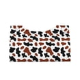 thumbnail image 2 of Goofa Brown Black Cow Pattern Triangle Square Tissue Box Cover, Modern PVC Leathe Facial Paper Holder,Decorative Holder/Organizer for Bathroom Vanity Countertop, 2 of 9