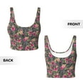 thumbnail image 3 of Sikiie Rose Mix Leopard Print Strappy Sports Bra for Women Padded Push Up Sports Bra Athletic Running Sports Bra Workout Bra Yoga Bra, 3 of 5