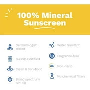 Mustela Mineral Sunscreen, Face + Body, SPF 50, 3.38 fl oz (100 ml)