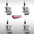 thumbnail image 2 of 3 Inch SS Nylon Swivel 7/8 Inch Expanding Stem Caster Set with Brake SCC, 2 of 2