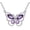 February Birthstone, variant on Butterfly Necklace for Women 925 Sterling Silver Crystal Butterfly Pendant Birthstone Amethyst Jewelry Gift