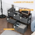 thumbnail image 4 of HOMCOM Commode de Rangement en Lin à 5 Tiroirs avec Cadre en Métal, 4 of 10