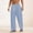 Light Blue(New), variant on PNTUTB Men's Lightweight Breathable Solid Color Casual Stretch Drawstring Waist Wide-Leg Pants