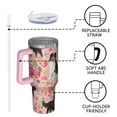 thumbnail image 4 of OBREWU Bernese Mountain Dogs with Flowers Tumbler with Handle and Lid,Bernese Mountain Dogs with Flowers 40oz Double Wall Vacuum Insulated Tumbler,Cups Gift for Women and Men, 4 of 7