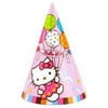 Amscan 8 Count Hello Kitty Balloon Dreams Party Cone Hats, 7-Inch