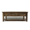 thumbnail image 2 of 3 Drawer Cocktail Table With Open Shelf Beneath, Dakota Oak- Saltoro Sherpi, 2 of 7