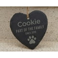 thumbnail image 2 of Darling Souvenir MADE WITH LOVE Personalized Pet Dog Memorial Hanging Slate Christmas Tree Heart Ornament Custom Gift, 2 of 4