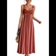 thumbnail image 1 of Vestido A Rayas para Mujer, con Tirantes Finos, y , Fluido Rojo Ladrillo M, 1 of 8