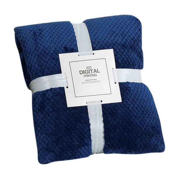 Manta suave y cálida de forro polar, funda de microfibra de felpa acogedora para cama o sofá, reversible, de doble capa, para uso en interiores y exteriores, manta ligera de viaje para siesta en el