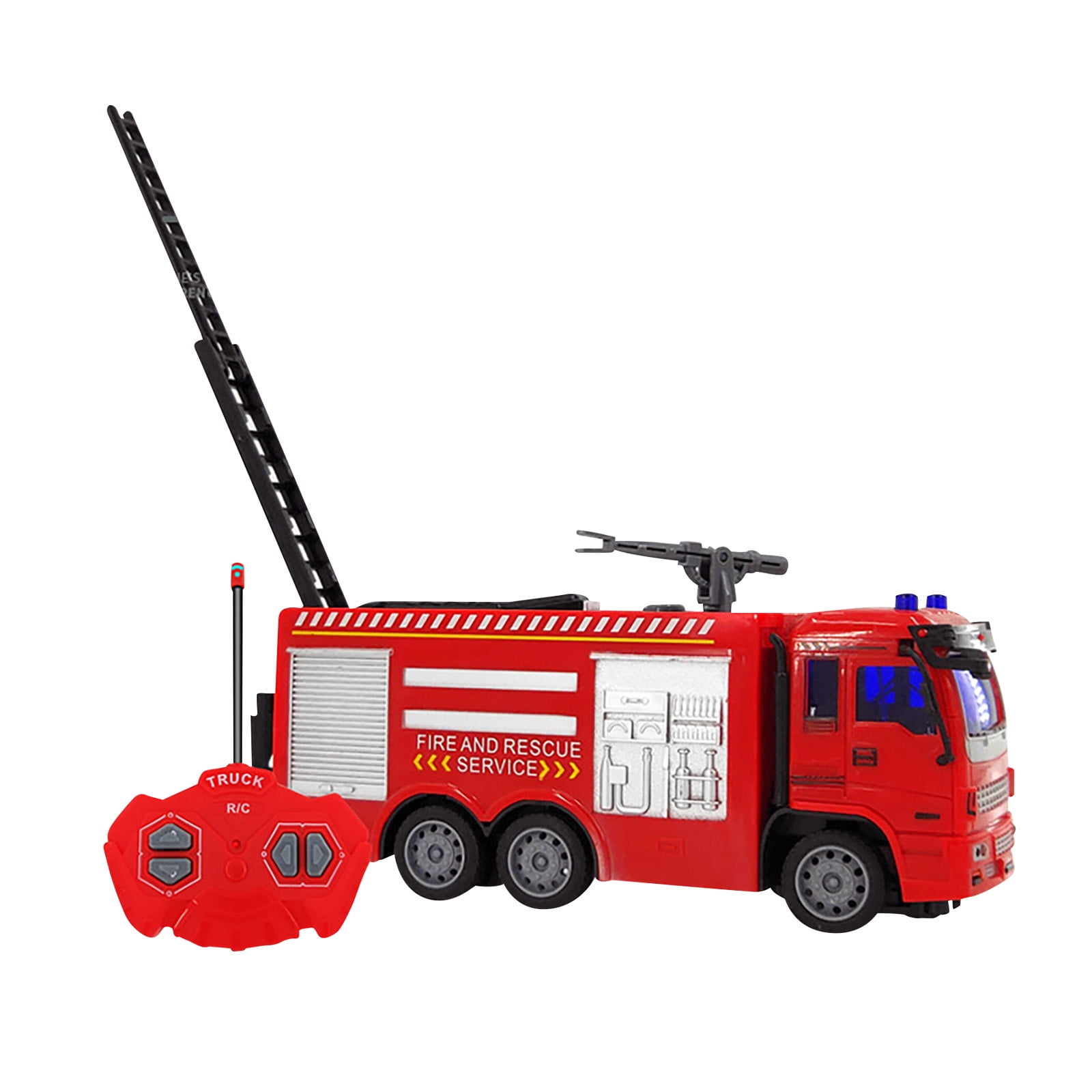 LARGE FIRE RESCUE FIRE ENGINE TRUCK Extendable ladder Remote Control Car  30CM 