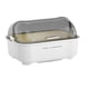 thumbnail image 5 of Escurridor de platos con tapa y tabla de drenaje, caja de almacenamiento que ahorra espacio para utensilios, Gris blanco, 5 of 9