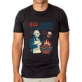 thumbnail image 2 of Red White Barbeque Men's George Washington Grill Master 4th of July BBQ Short-Sleeve Funny T-Shirt, 2 of 5