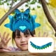 thumbnail image 5 of Diadema de dinosaurio con cola, divertida decoración, fácil de poner y quitar, ideal para baile en el escenario. azul, 5 of 8