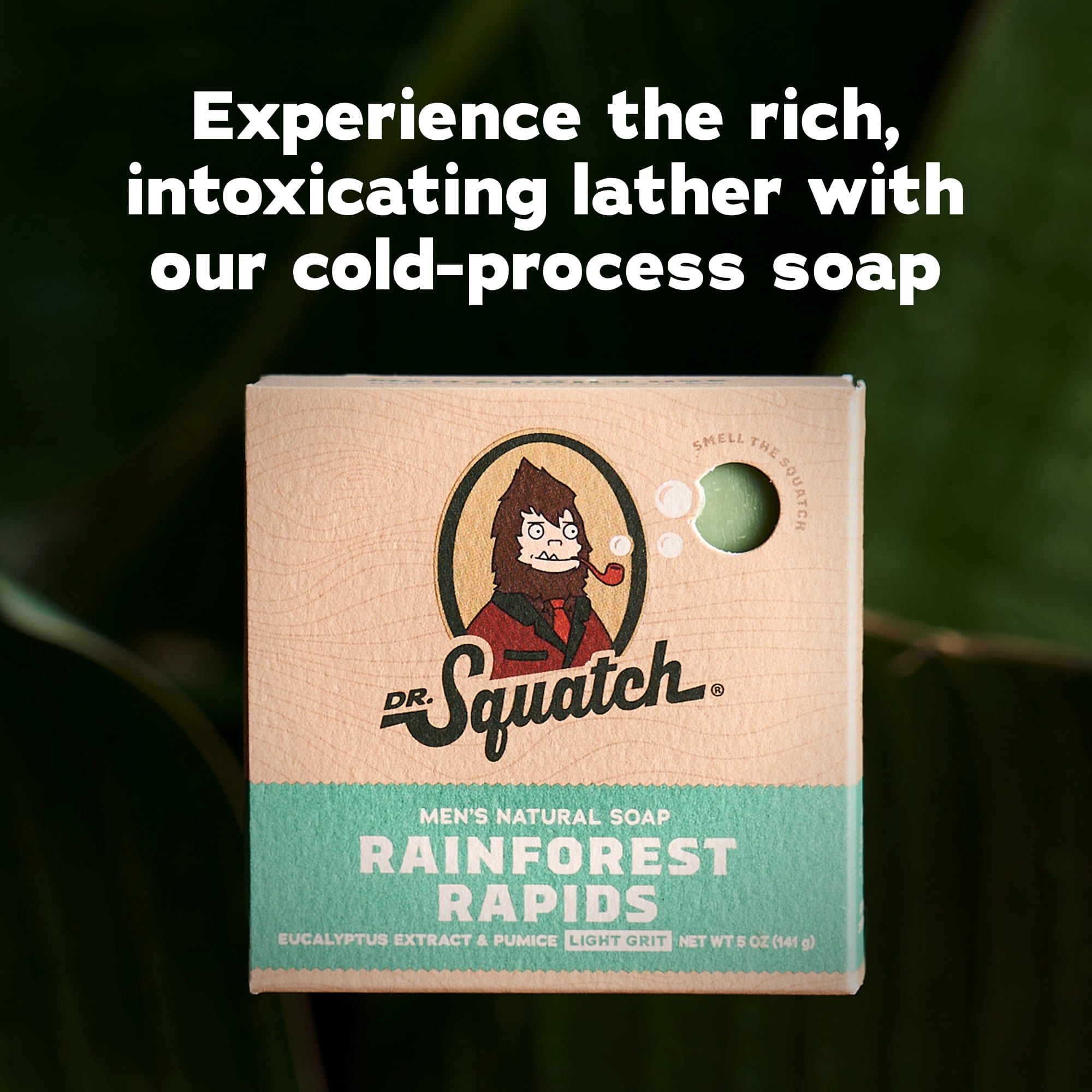Dr. Squatch Men's Soap, Natural Bar Soap for Men, Cold Process, Gifts for Men, Fresh Falls, Coastal Mist, Rainforest Rapids, 5 oz, 3-Pack