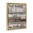 thumbnail image 3 of Stupell Industries Live Joyfully Phrases on Wood Grain Brown Tan Teal Metallic Gold Framed Floating Canvas Wall Art, 24x30, by Kim Allen, 3 of 5