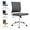 Grey, variant on Okeysen Armless Office Desk Chair, Mid Back Ergonomic Swivel Conference Room Chair, Adjustable Height PU Leather Home Desk Chair with Lumbar Support, Modern Small Rolling Computer Task Chair, Gray