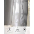 thumbnail image 6 of Sheer Curtains 84 Inches Long 2 Panels Set for Living Room, Grey White Semi Sheer Curtains for Windows, Gray Farmhouse Modern Rustic Voile Window Treatments Rod Pocket Curtain, 6 of 7