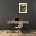 thumbnail image 3 of Dean Russo Collection 26x32 White Modern Wood Framed Museum Art Print Titled - Watchful Cat, 3 of 4
