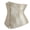Beige, variant on Women's Gothic Classic Satin Lace Up Boned Underbust Corset Bustiers Top Navy Blue S