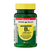 Spring Valley Vitamin B12 Supplement Timed-Release Tablets , 1000 mcg, 300 Count