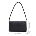 thumbnail image 2 of Bolso de mano para mujer con diseño de cocodrilo, Bolso de hombro de cuero PU, elegante embrague (negro), 2 of 5
