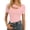 Pink, variant on Wang6 Womens Short Sleeve T Shirts Casual Hollow out Solid Tees Summer Crew Neck Slim Fit Tops White XL