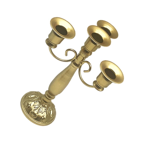 Metal Candelabra Vintage Baroques 4 Arms Candlestick Holder for Candlelight Dinner and Table Centerpieces Decoration