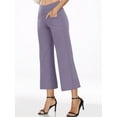 thumbnail image 3 of NELEUS Womens 25" Wide Leg Capri Pants Yoga Legging High Waist Cropprd Pants with Pockets,Light Purple,US Size S, 3 of 12