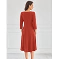 thumbnail image 4 of Vestido midi GRACE KARIN 2025 Primavera-Verano, corte A, manga 3/4, 4 of 6
