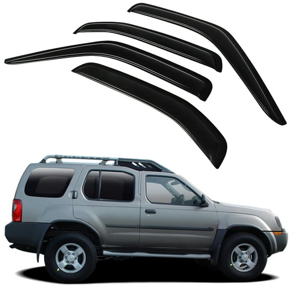 CCIYU Window Visors Side Window Deflector Window Deflector Sun Rain Guard 4Pcs Set Replacement fit for 2000-2004 For Nissan Xterra