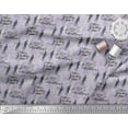 thumbnail image 3 of Soimoi Purple Cotton Voile Fabric Men & Direction Compass Holiday Print Fabric by the Yard 42 Inch Wide, 3 of 3