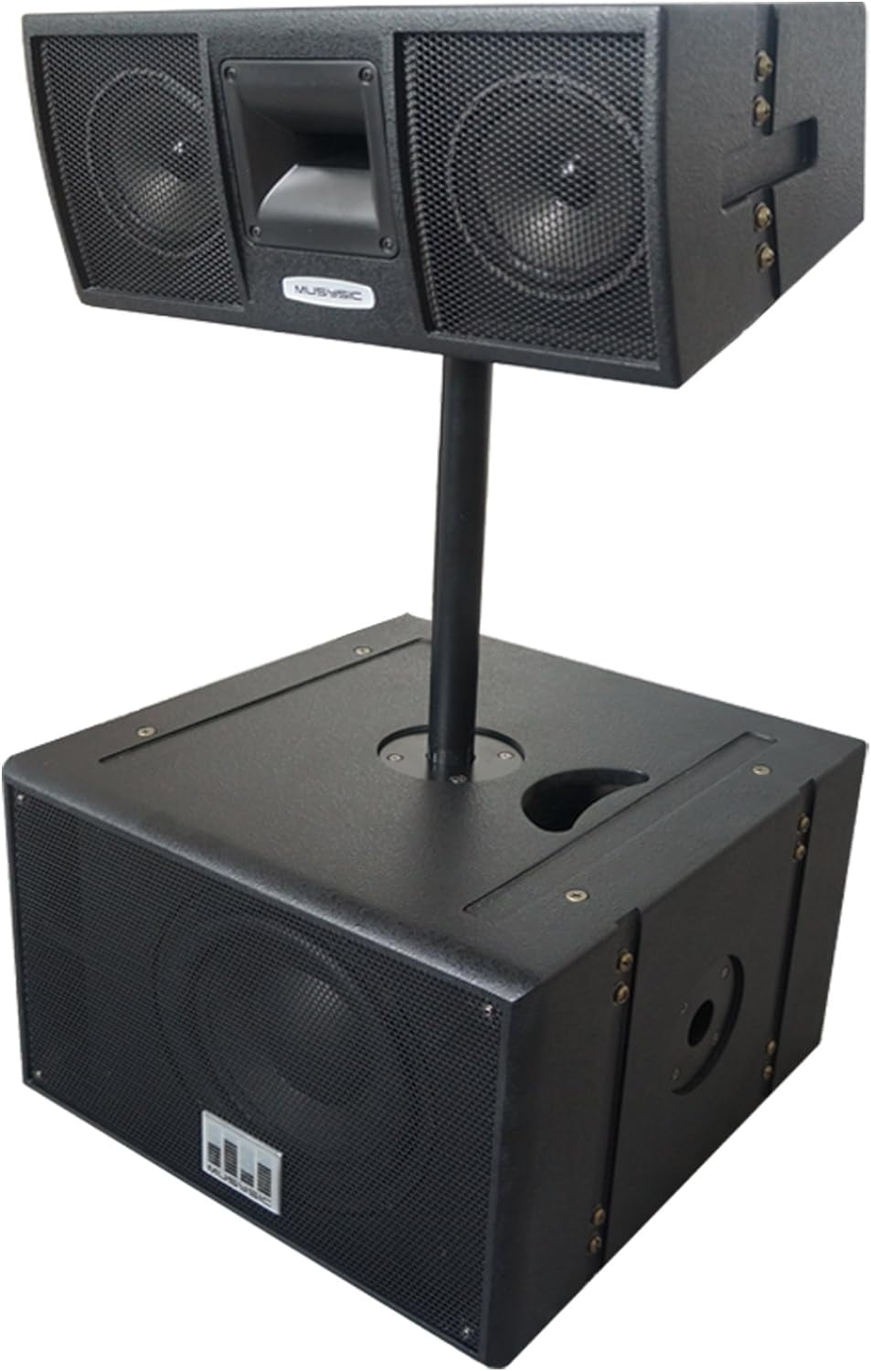 MUSYSIC Professional Line Array Active 2000W 10" Base with 2x6 Speaker System
